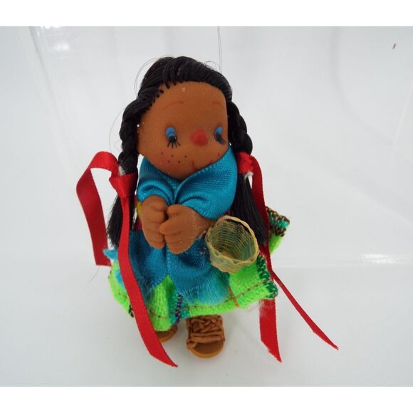 Vintage Mexican Conetl Rubber Clip On Pinch Dolls Mariachi Pair of 2 - Picture 5 of 7